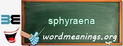 WordMeaning blackboard for sphyraena